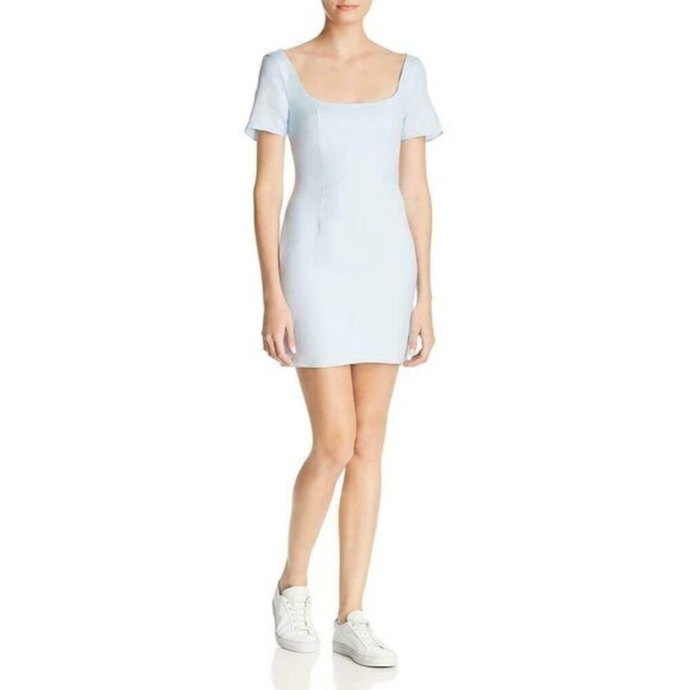 Fame And Partners Loella Square Neck Sheath Mini Cocktail Dress Sz 6 NWT $229